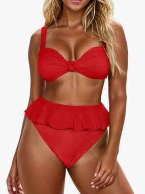 NWOT Amazon Red Bikini Set Size Small